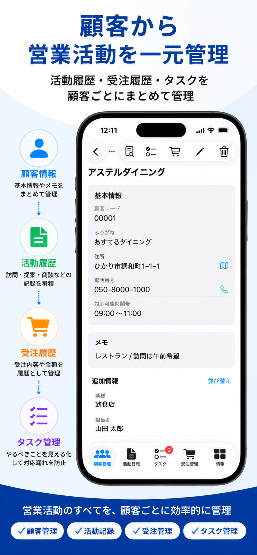 顧客管理の紹介画像